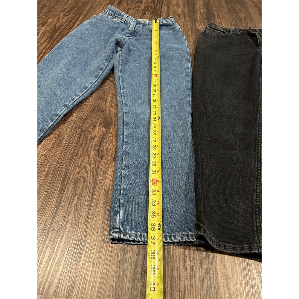 L.L. Bean Original Fit/Relaxed Blue And Black Jeans Size 8R Lot Of 2 - Picture 6 of 11
